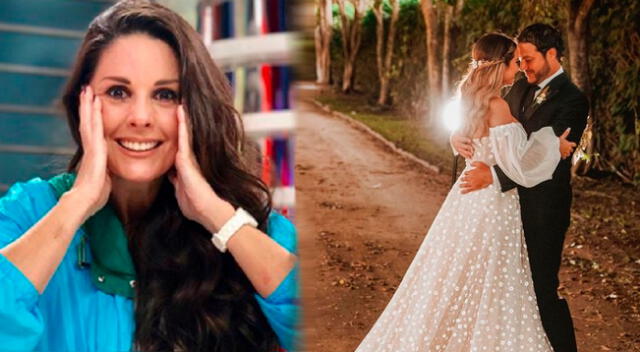 Rebeca Escribens asombrada del buen gusto de Ethel Pozo y Julián Alexander en su matrimonio.