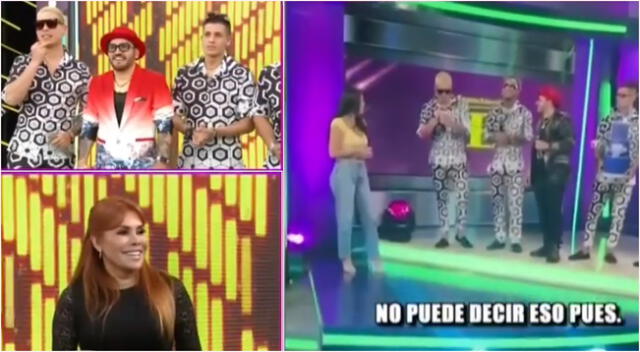 Magaly Medina llama la atención a 'Los conquistadores de la salsa' por saludo en programa de Jazmín Pinedo.