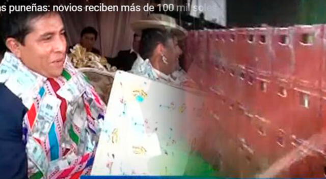 Novios reciben más de 100 mil soles en su boda.