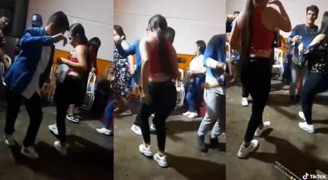 Singular escena de una pareja de baile se hizo viral en las redes sociales.