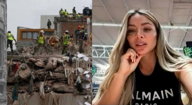 La modelo Sheyla Rojas confesó que se asustó tras el terremoto en México de 7,4.