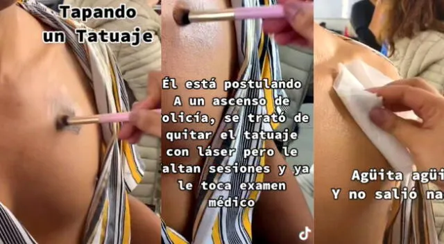 El usuario por tiempos tuvo que ir a una maquilladora para tratar ocultar su tatuaje.