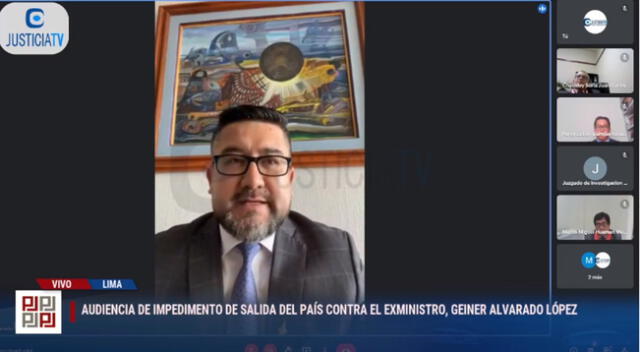 El Poder Judicial decidirá el impedimento de salida del  país de Geiner Alvarado