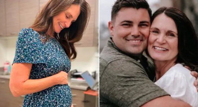 Impactante. Nancy Hauck, de 56 años, está embarazada de la hija de su propio hijo Jeff, de 32 años.