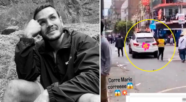 Mario Irivarren fue captado corriendo tras su auto.