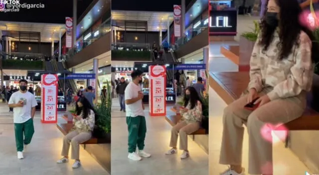 Al final consiguió tener una cita con ella en el mall.