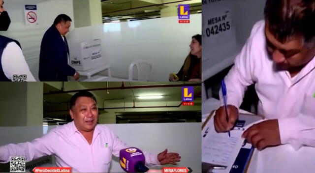 Peruano protagonizó una singular escena en local de votación de Miraflores por las Elecciones 2022 y es viral.