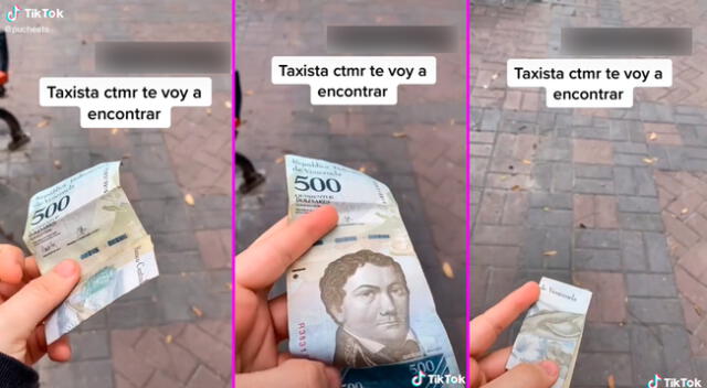 El joven no imaginó que el taxista lo estafaría con un billete de Venezuela.