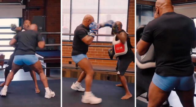 Mike Tyson y su brutal entrenamiento que es viral en Instagram.