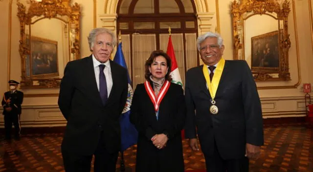 Presidenta del Poder Judicial asistió a la ceremonia de entrega de Llave de la Ciudad al secretario general de la OEA, Luis Almagro