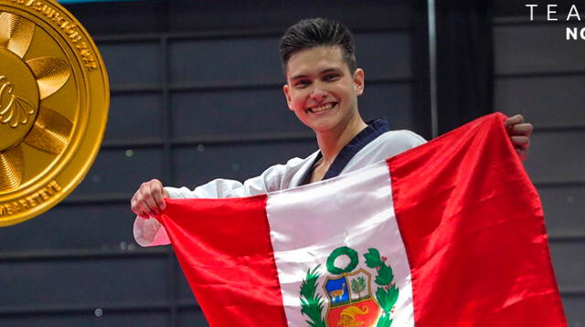 Hugo del Castillo ganó la medalla de oro en Taekwondo.