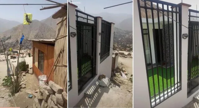 La peruana expuso a sus vecinos con peculiar construcción en el cerro y generó debate en TikTok.
