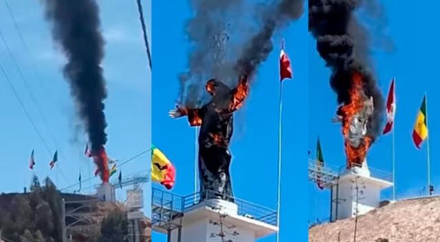 Cristo Blanco quedó en cenizas