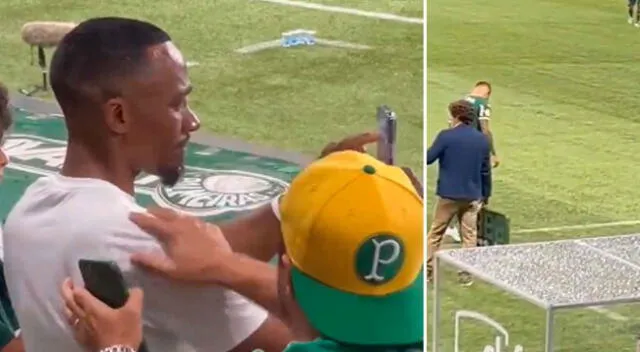 Papá del futbolista lloró en plena tribuna.