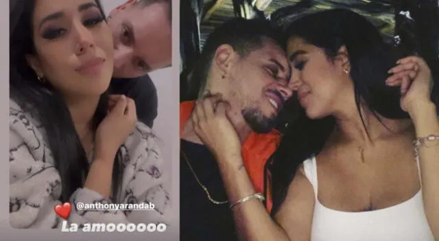 Anthony Aranda enamorado de su novia Melissa Paredes.