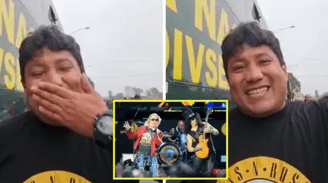Fan de Guns N' Roses manda saludos a su esposa.