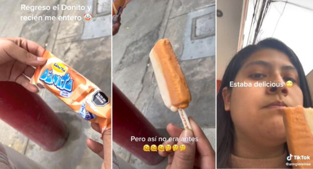 La peruana contó en TikTok que el helado Donito volvió a las bodegas peruanas y se volvió viral.