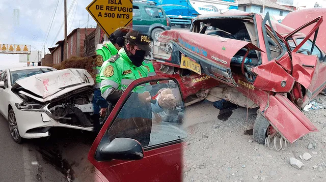 Madre e hijo fallecen tras un choque de autos en la “Quebrada Onda”, en Huancayo.