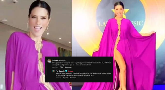 María Pía lució sensual vestido en la ceremonia de Latino Show Awards 2022