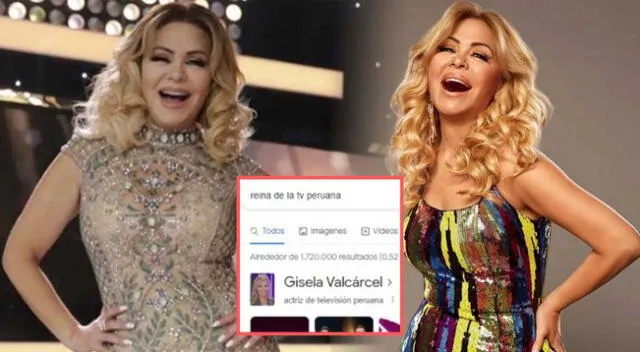 Gisela Valcárcel es la reina de la tv peruana, según Google.