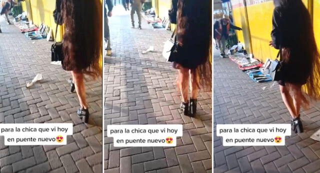 La muchacha peruana llamó la atención por su peculiar tamaño de cabello y es viral en TikTok.