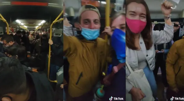 Singular escena de turistas en bus del Metropolitano se hizo viral en TikTok.