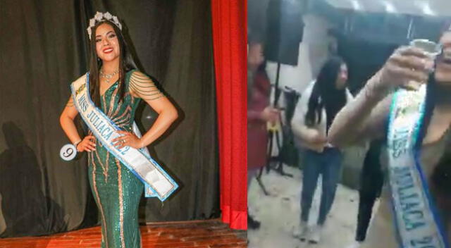 Lilian Yanira Quispe Quispe pierde la corona tras beber alcohol en una fiesta.