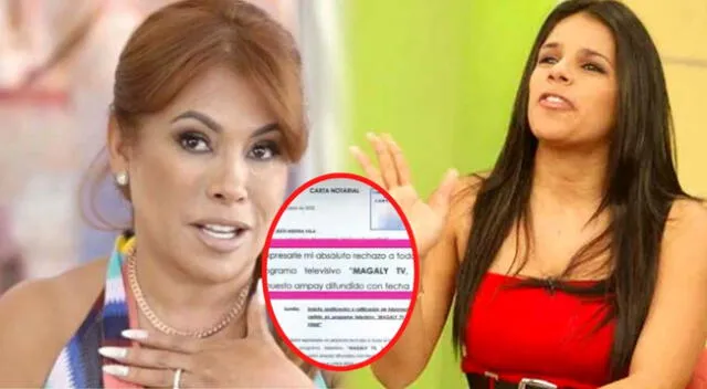 Giuliana Rengifo parchó a Magaly Medina con carta notarial.