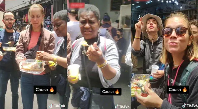 Singular escena de los turistas en el Mercado Central se hizo viral en TikTok.