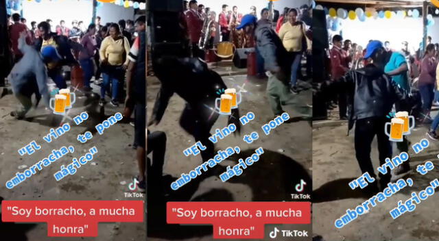 Peculiar escena de los peruanos ‘pasados de copas’ se hizo viral en las redes sociales como TikTok.