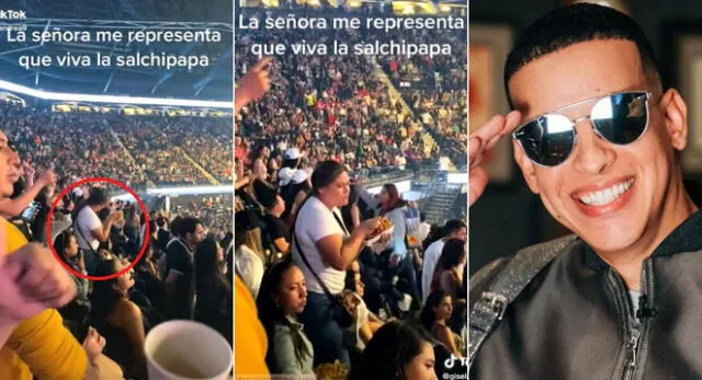 La singular escena fue captada en pleno concierto de Daddy Yankee y se hizo viral en TikTok.