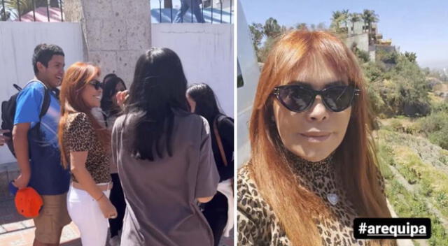 Magaly Medina visitó Arequipa y sus fans la reciben con amor