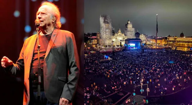 Joan Manuel Serrat se despidió de la ciudad de México con un concierto en el Zócalo ante más de 100 mil personas.