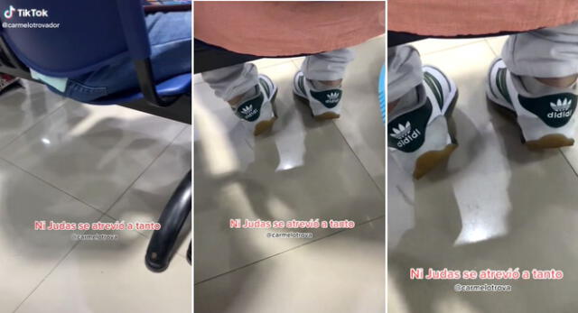 El muchacho se hizo viral en TikTok por usar unas zapatillas de una peculiar marca que llamó la atención.