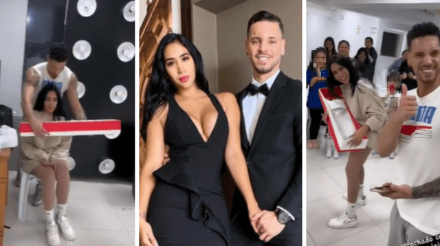 Anthony Aranda sorprende a Melissa Paredes.