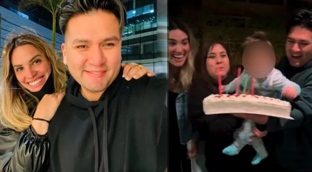 Hijo de Deyvis Orosco y Cassandra Sánchez hace su primera travesura en cumpleaños de su abuela.