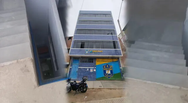 Escaleras de colegio en Ate, no tendrían barandas en los últimos pisos.