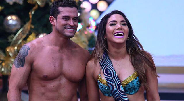 Christian Domínguez junto a Isabel Acevedo en el reality de baile de Gisela Valcárcel.