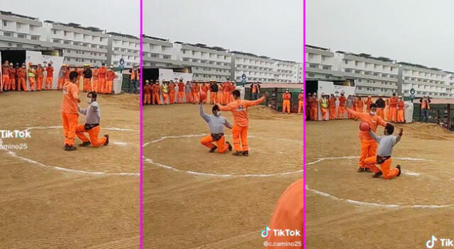 Los obreros sorprendieron a más de uno con su talento para la danza.