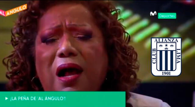 Bartola cantó en Al Ángulo tema de Alianza Lima.