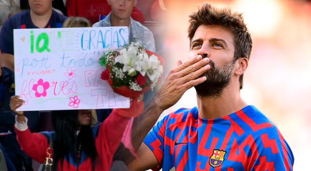 La joven se robó la atención de los hinchas t hasta del propio Piqué.