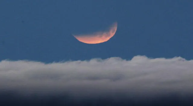 Eclipse lunar visto desde la tierra