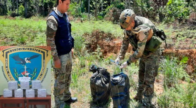 La droga incautada por la PNP