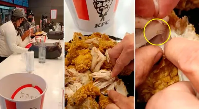 Jóvenes mexicanos alertaron de gusanos las presas de KFC.