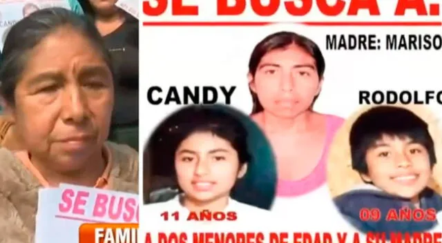 En caso tengas información sobre el paradero de Marisol y sus pequeños Rodolfo (9) y Candy (11), puedes comunicarte a los números 901655625 o al 988421572.