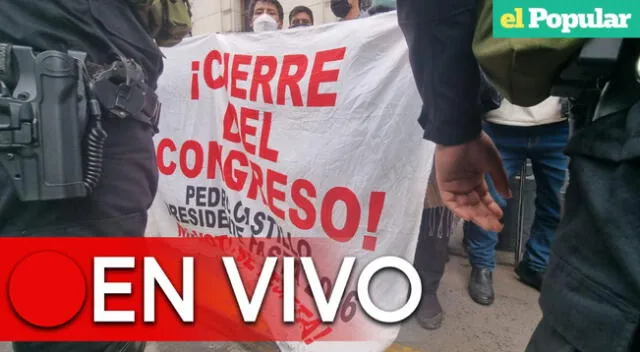 Ciudadanos llegaron al Centro de Lima para protestar en contra de la vacancia de Pedro Castillo.