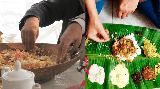 En la India se acostumbra comer con las manos