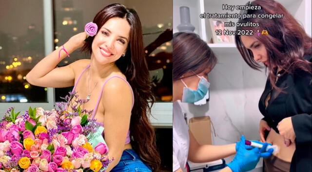 Rosángela Espinoza emocionada tras iniciar tratamiento para congelar óvulos.