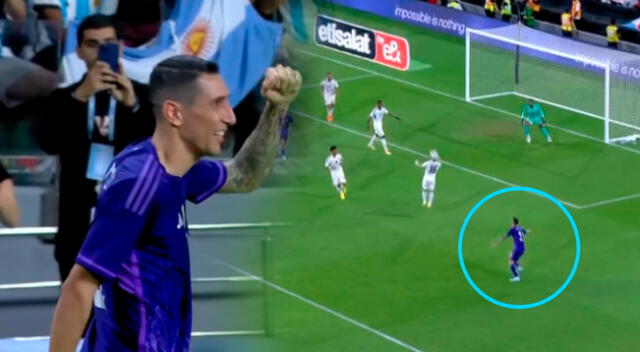 Ángel Di María se lució con tremendo remate que puso el 2-0 para Argentina.