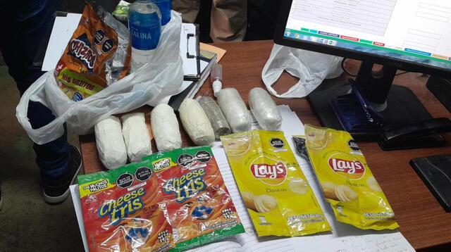 La droga estaba camuflada en conocidos snack